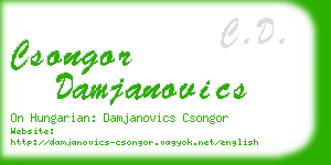 csongor damjanovics business card